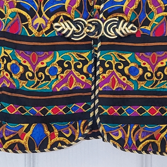 Maggie London 100% Silk Blazer Lightweight Jacket size 8 - Picture 4 of 5